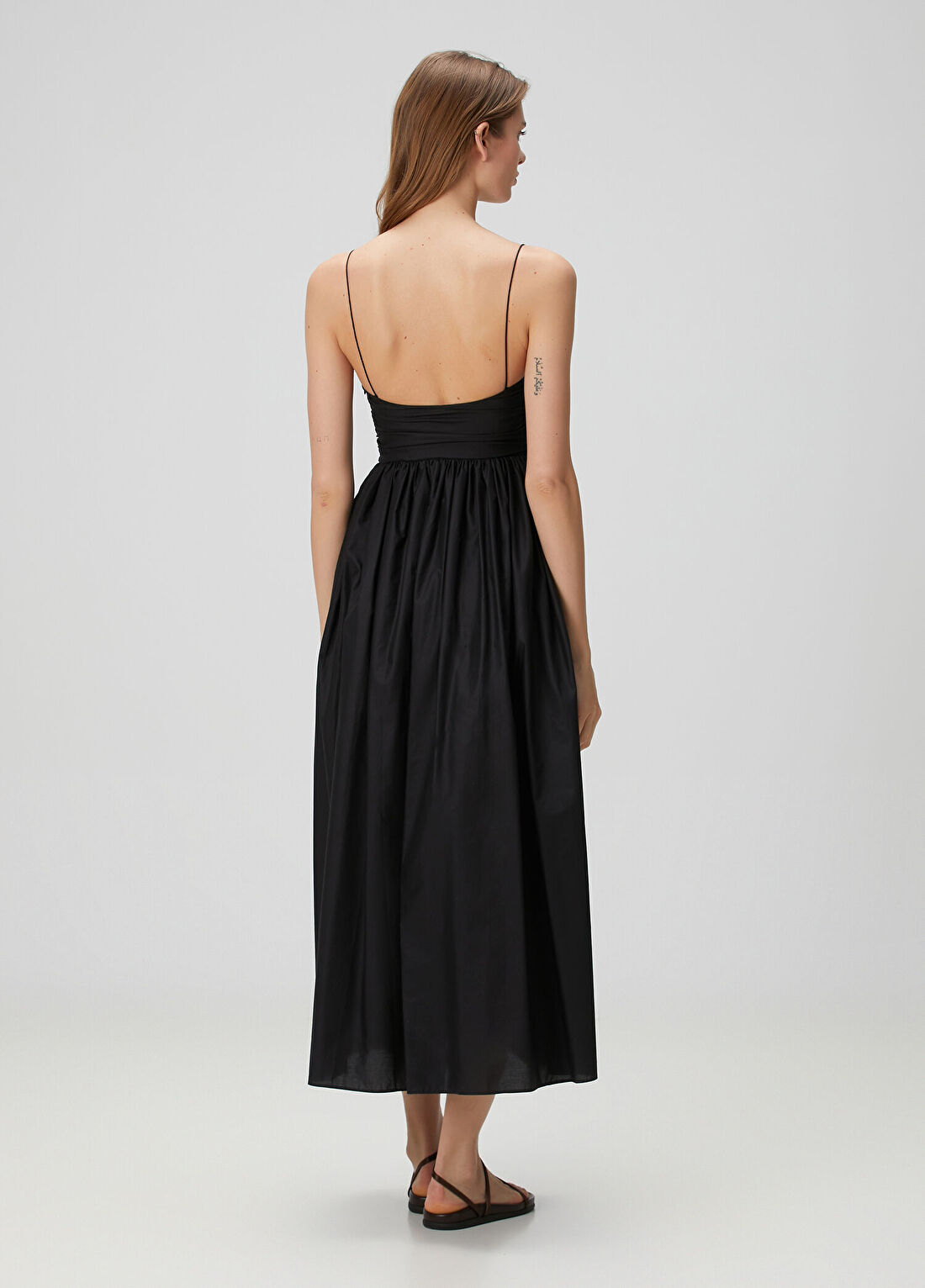 Matteau Swim Siyah Midi Plaj Elbisesi görsel 4