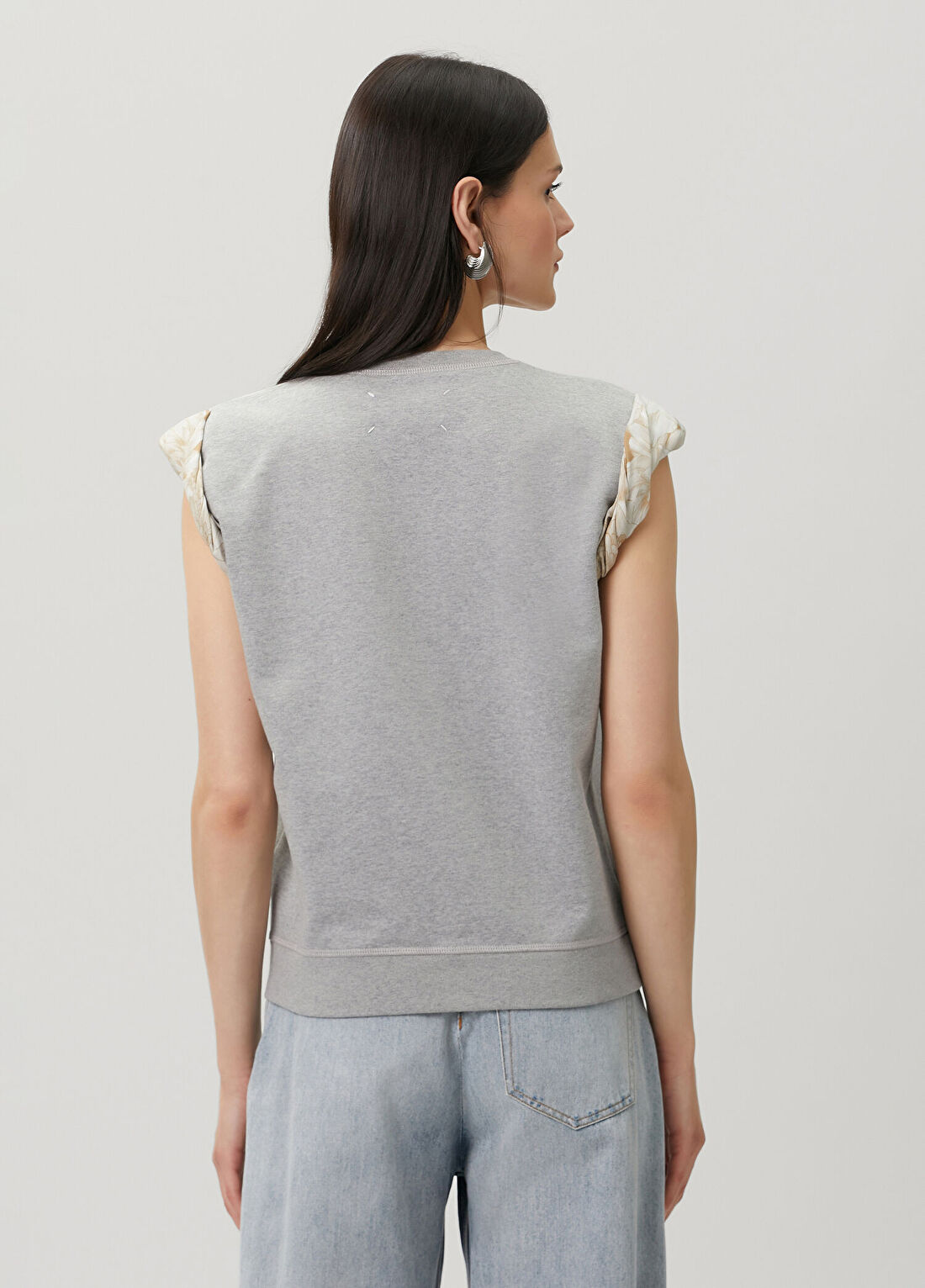 Maison Margiela Gri Kolsuz Sweatshirt görsel 4