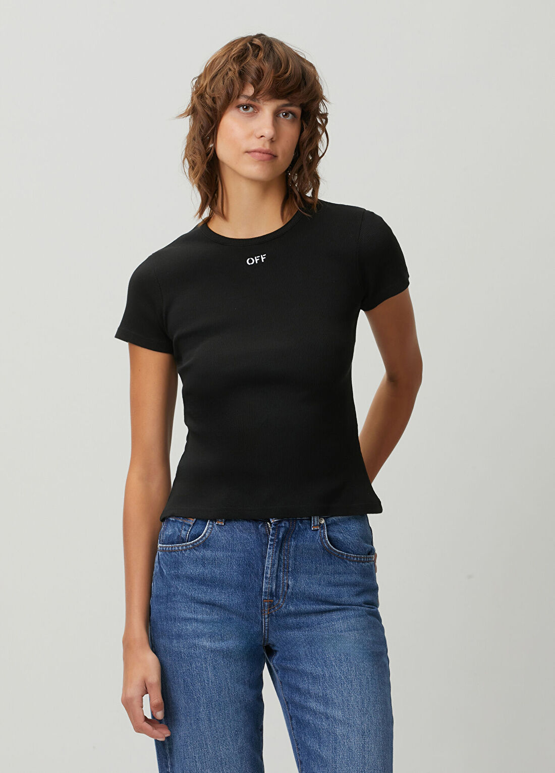 Off-White Siyah Logolu T-shirt