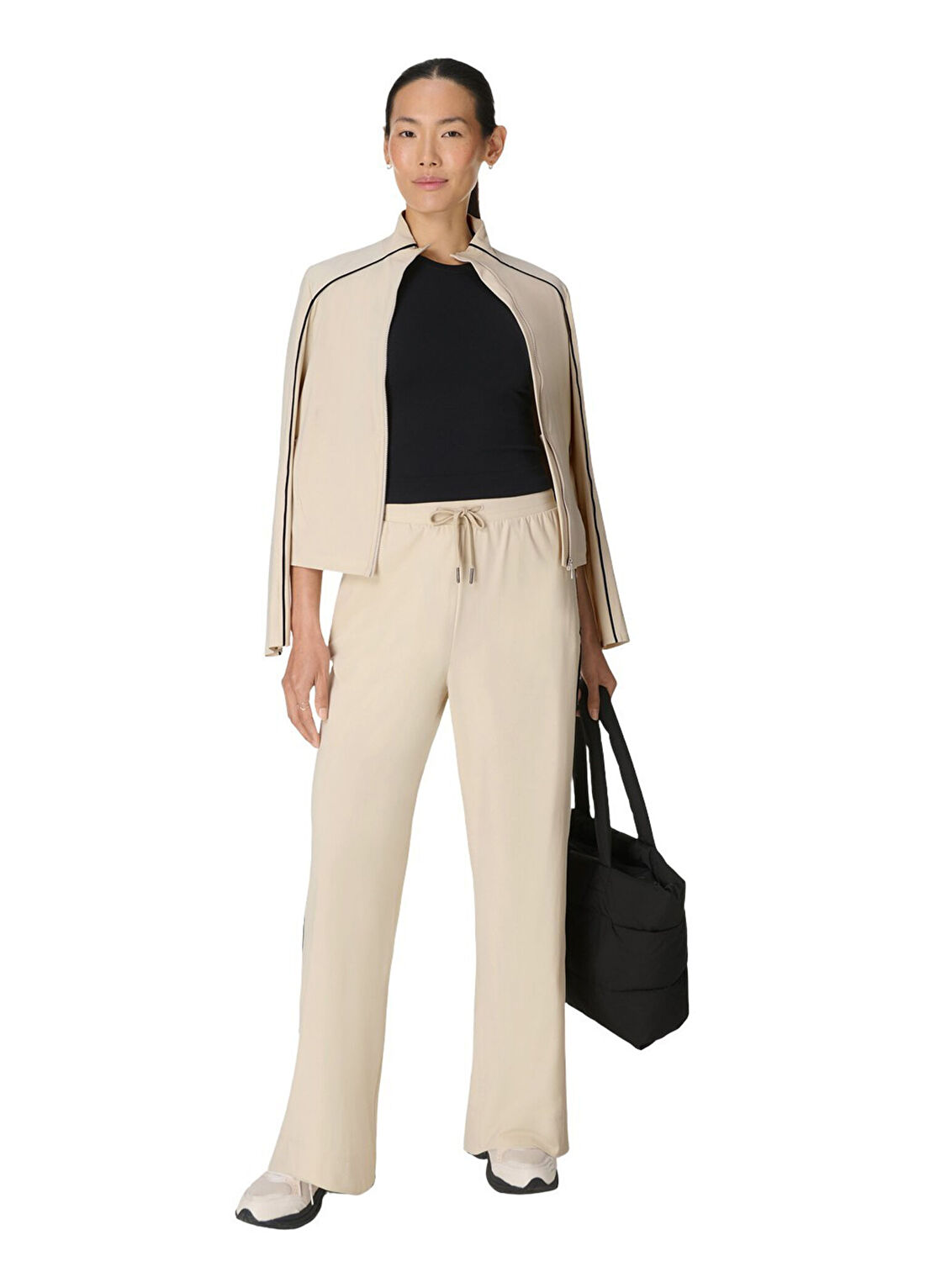 Sweaty Betty Explorer Wide Leg 30 Trouser Bej Kadın Spor Pantolon