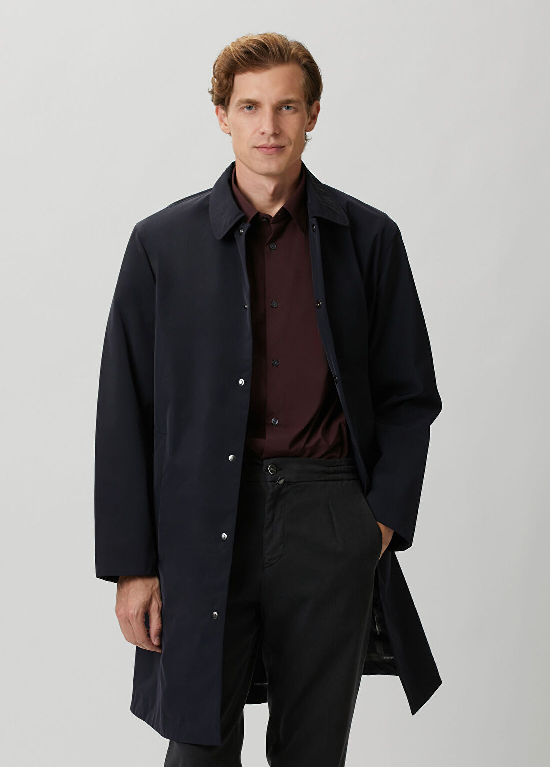 Emporio Armani Lacivert Pardösü