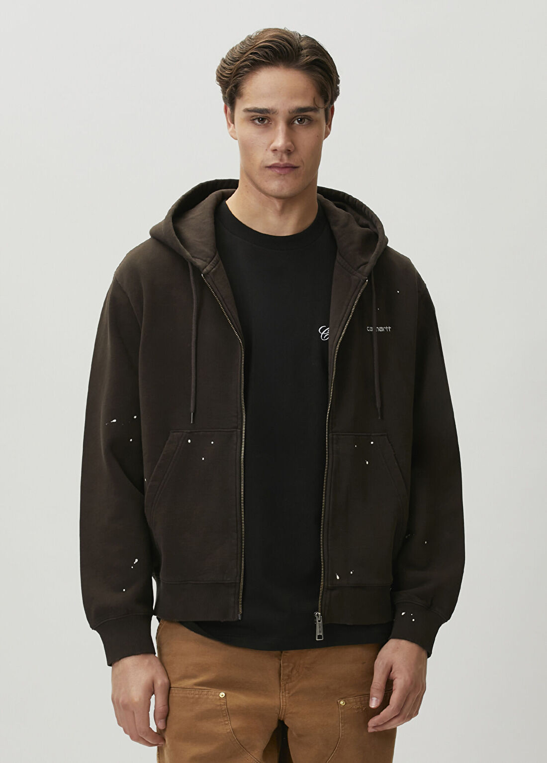 Carhartt WIP Painter Kahverengi Kapüşonlu Sweatshirt