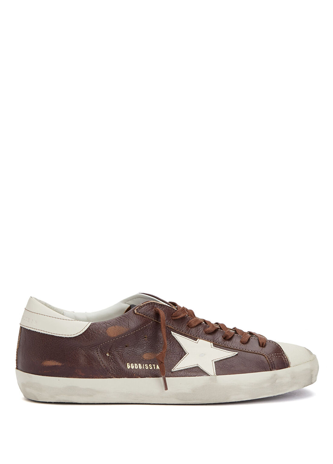 Golden Goose Super-Star Beyaz Bordo Erkek Deri Sneaker