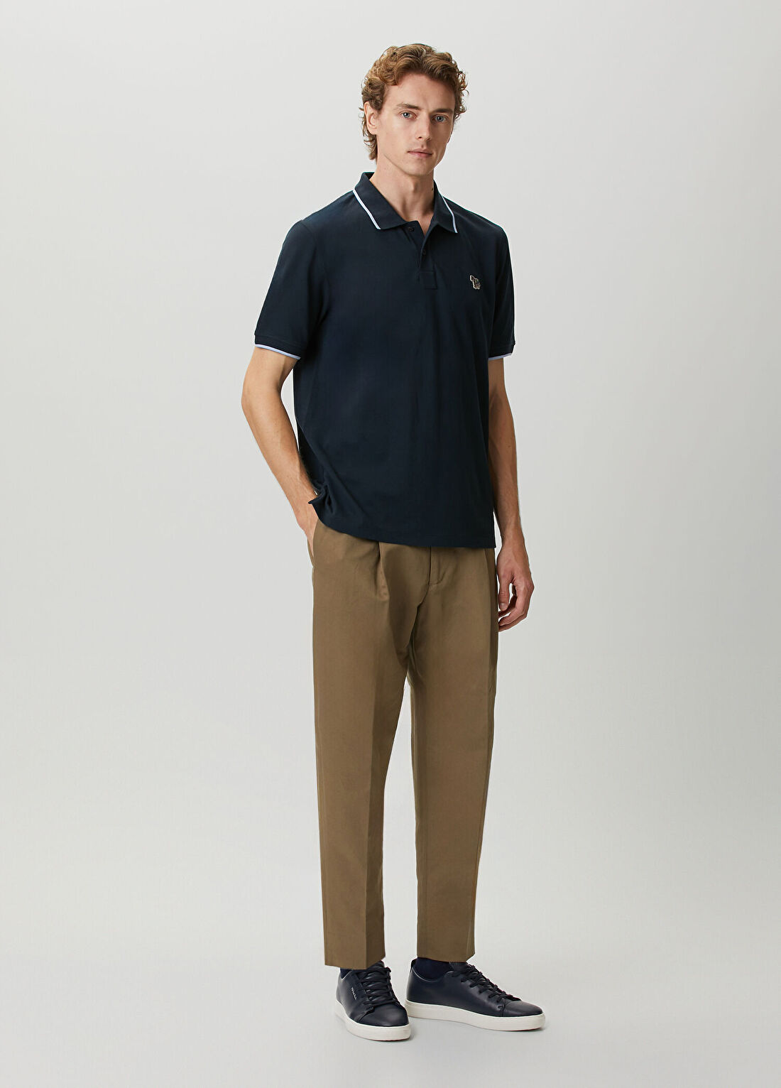 PS Paul Smith Regular Fit Lacivert Polo T-shirt görsel 2