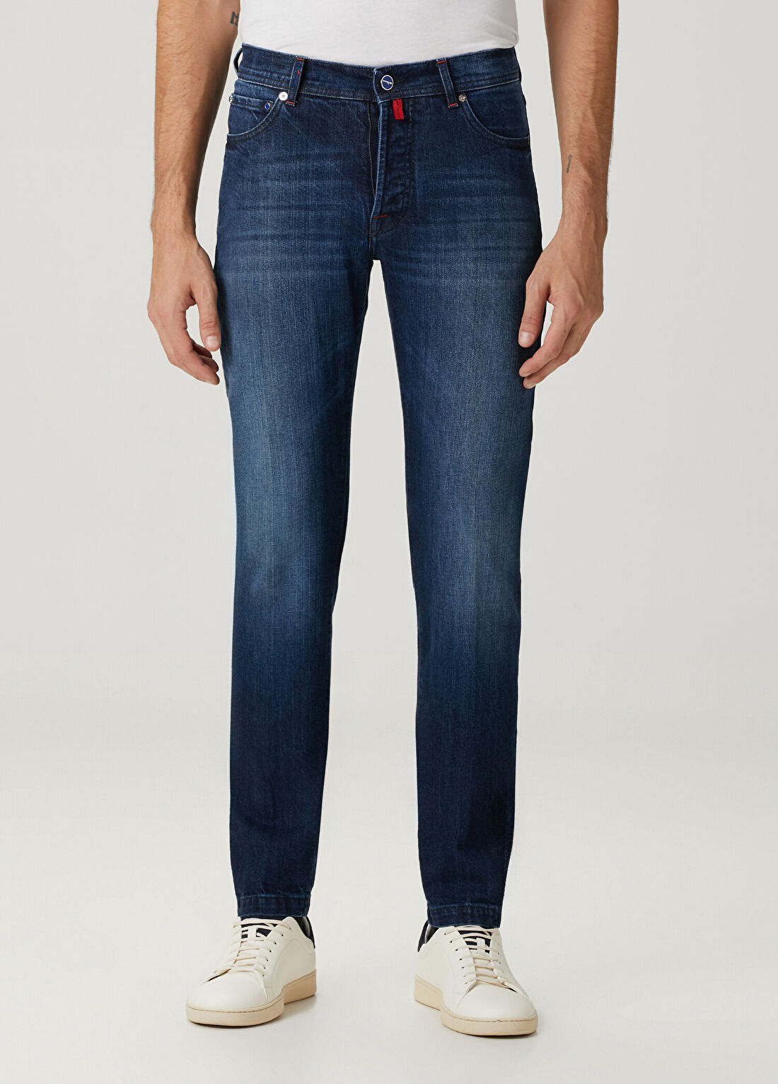 Kiton Koyu Mavi Jean Pantolon görsel 2