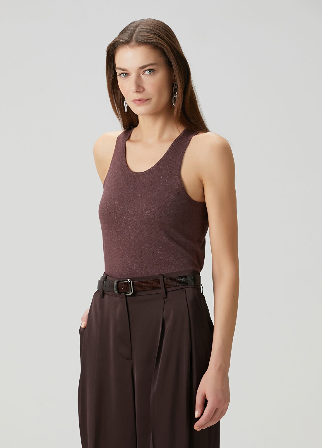 Brunello Cucinelli Mürdüm Kaşmir Atlet