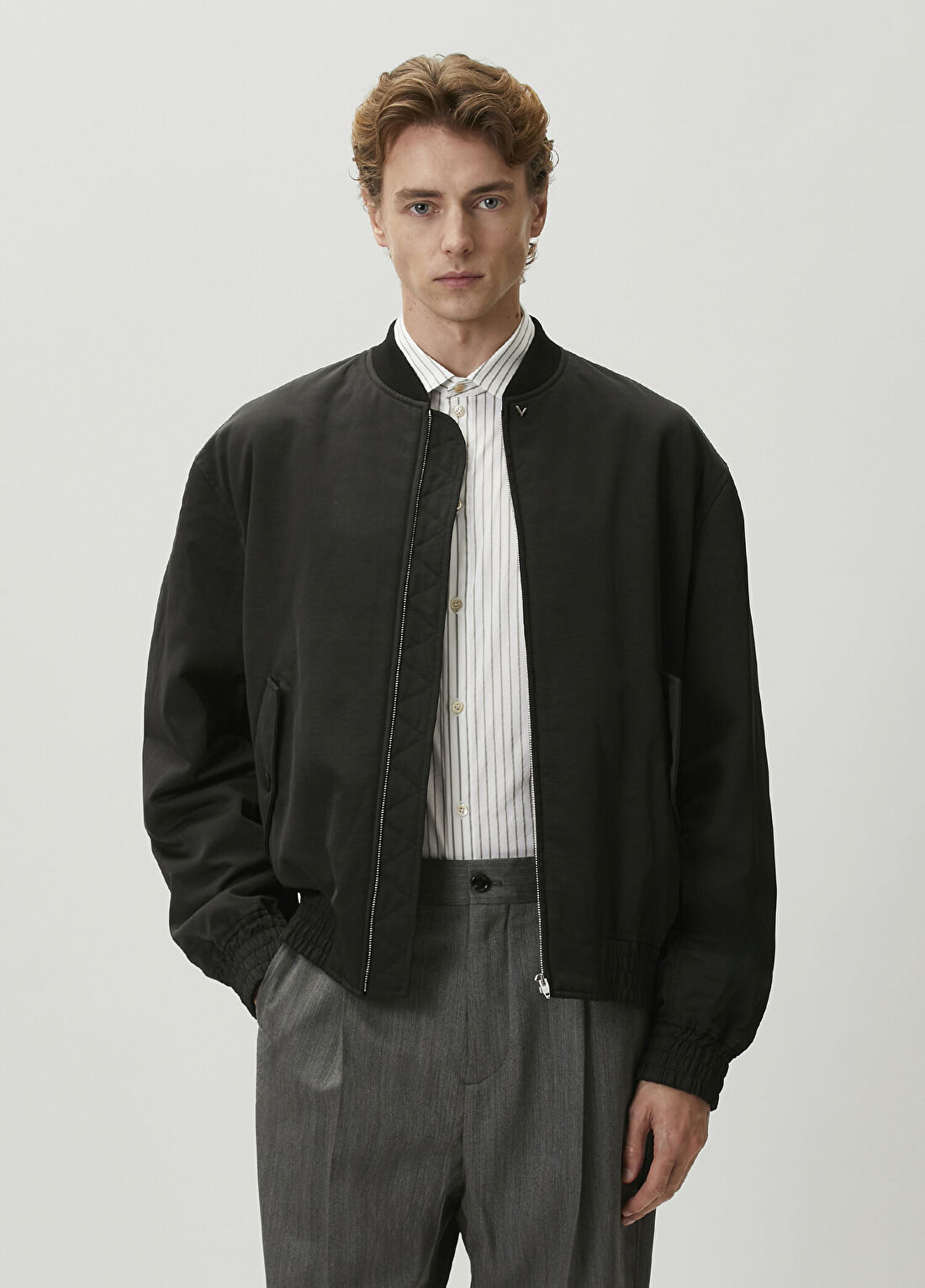 Valentino Siyah Bomber Mont
