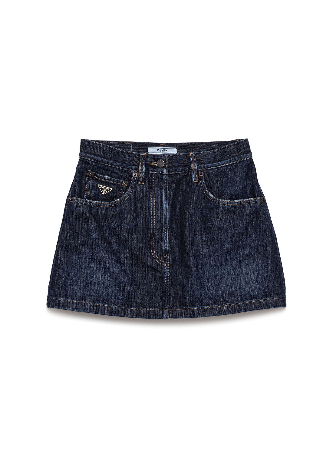 Prada Mavi Denim Kadın Mini Etek