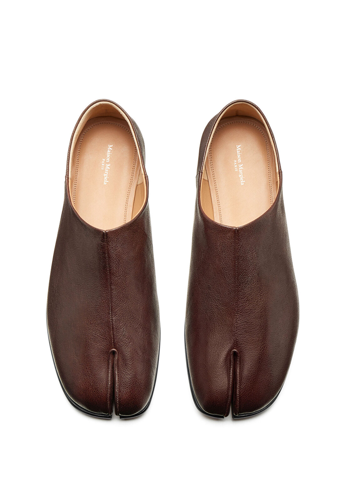 Maison Margiela Tabi Bordo Erkek Deri Loafer görsel 4