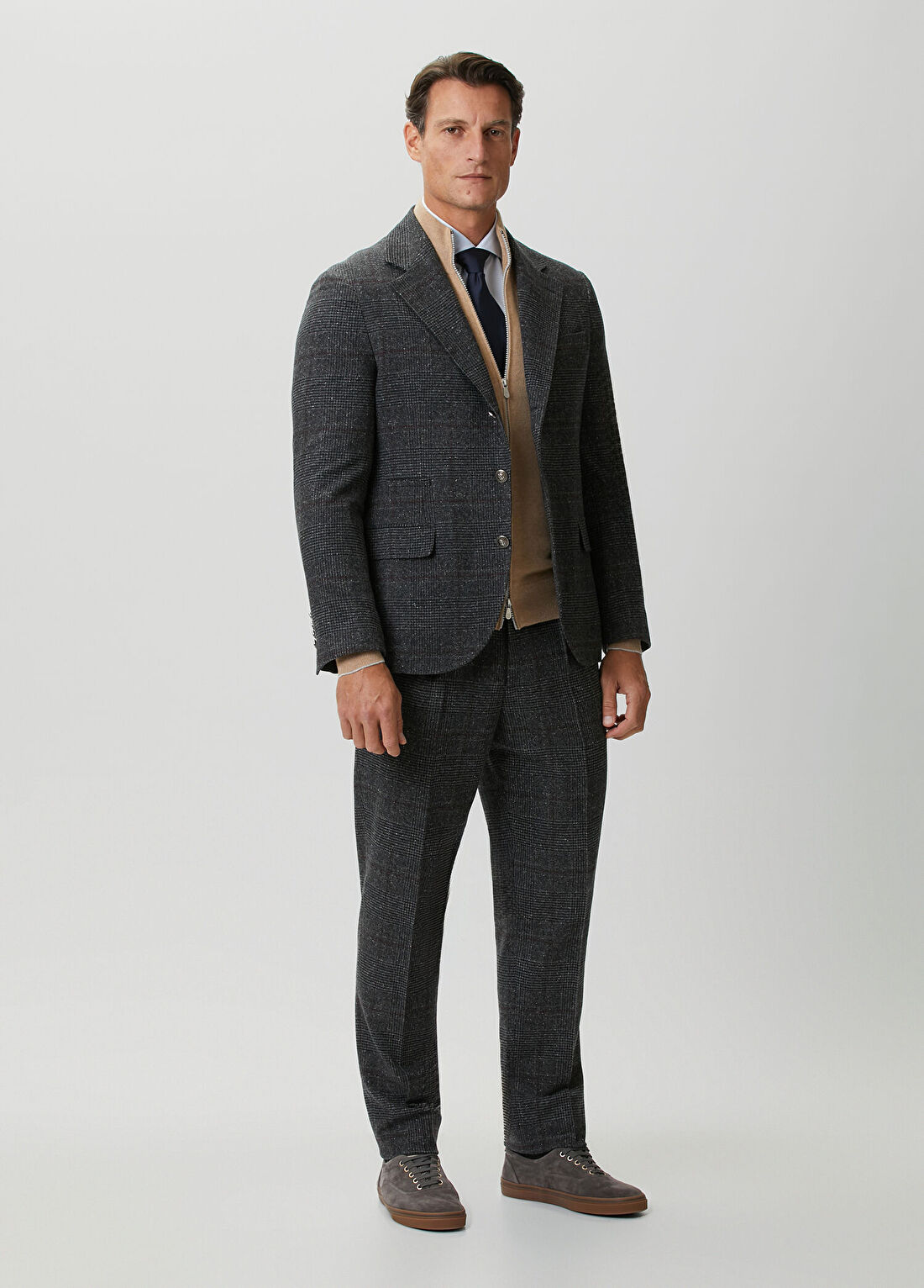 Brunello Cucinelli Camel Kaşmir Triko Hırka görsel 2