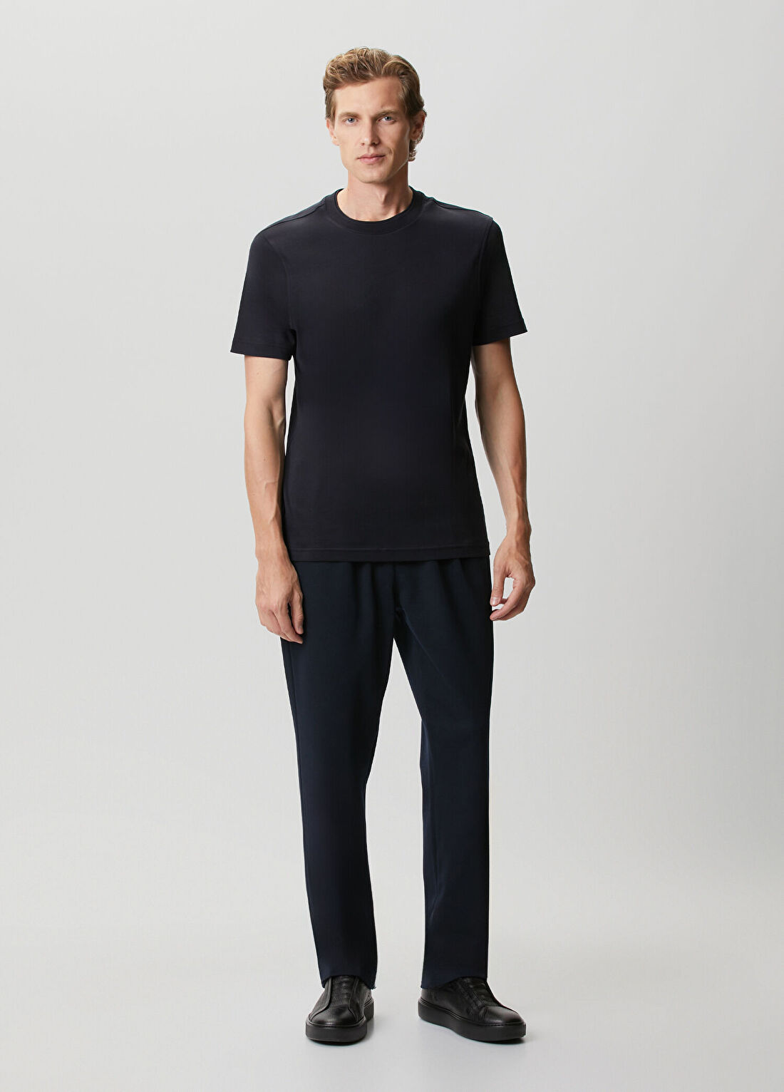Beymen Collection Lacivert Beli Kordonlu Pilili Pantolon