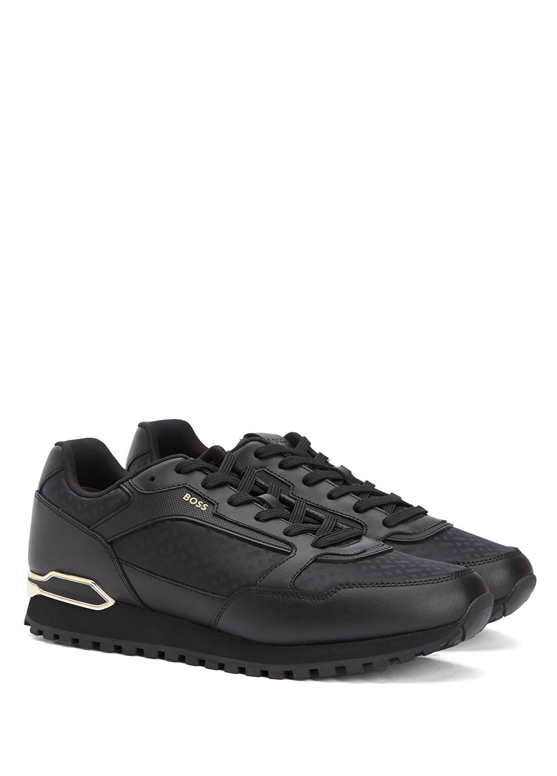 Boss Siyah Monogram Erkek Sneaker görsel 2