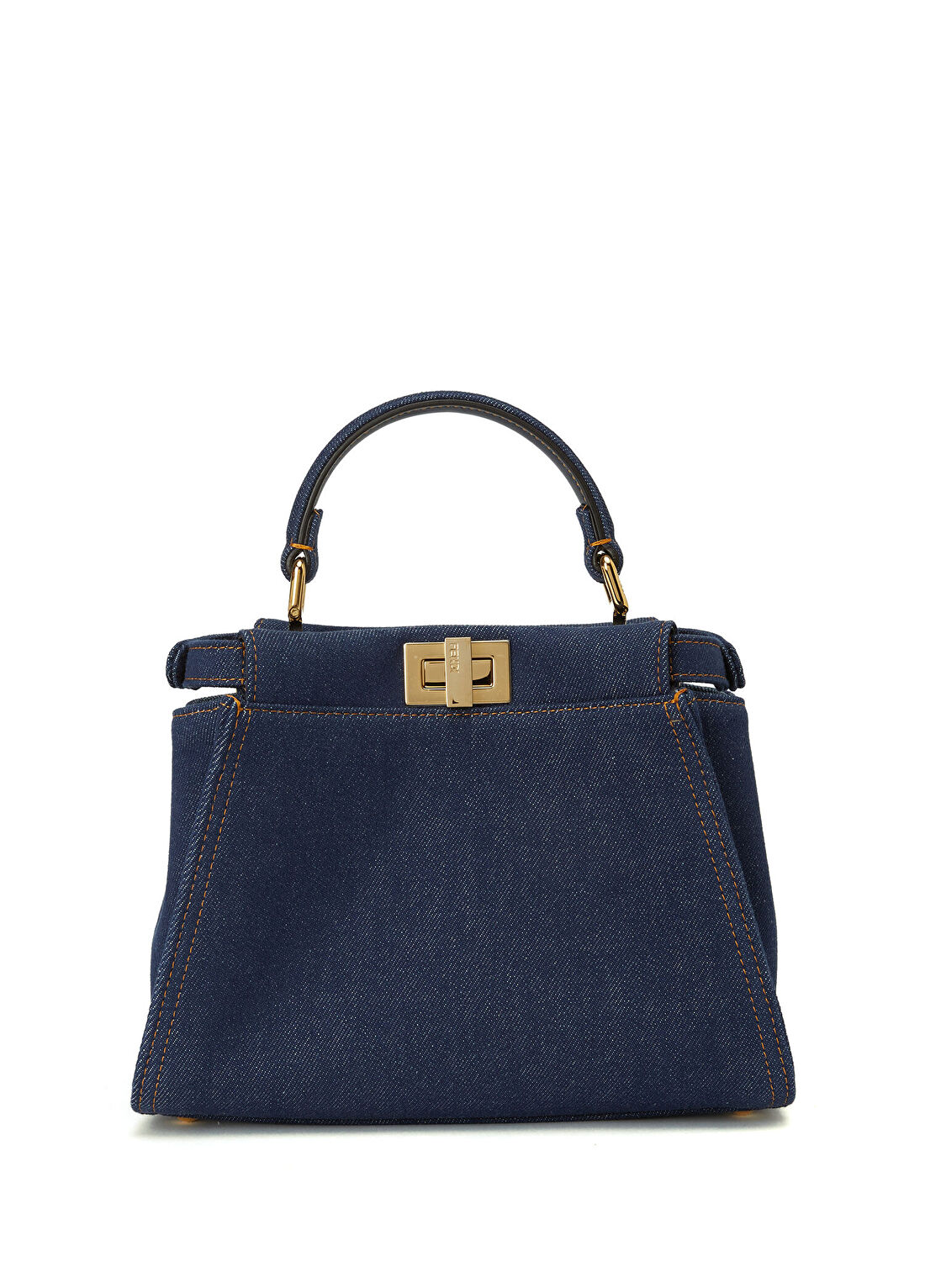 Fendi Peekaboo Mini Mavi Kadın Deri Çanta
