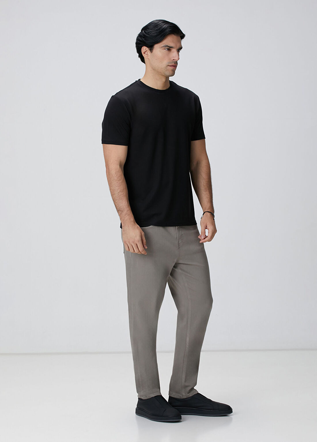 Network Siyah Basic T-shirt görsel 4