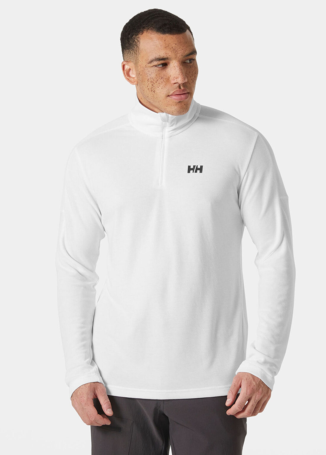 Helly Hansen Hp 1/2 Zip Pullover 2.0 White Erkek Spor Sweatshirt görsel 2