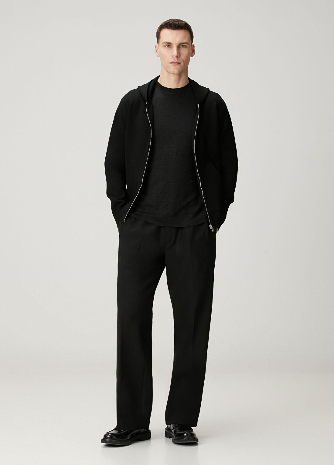 Sandro Siyah Jersey Pantolon