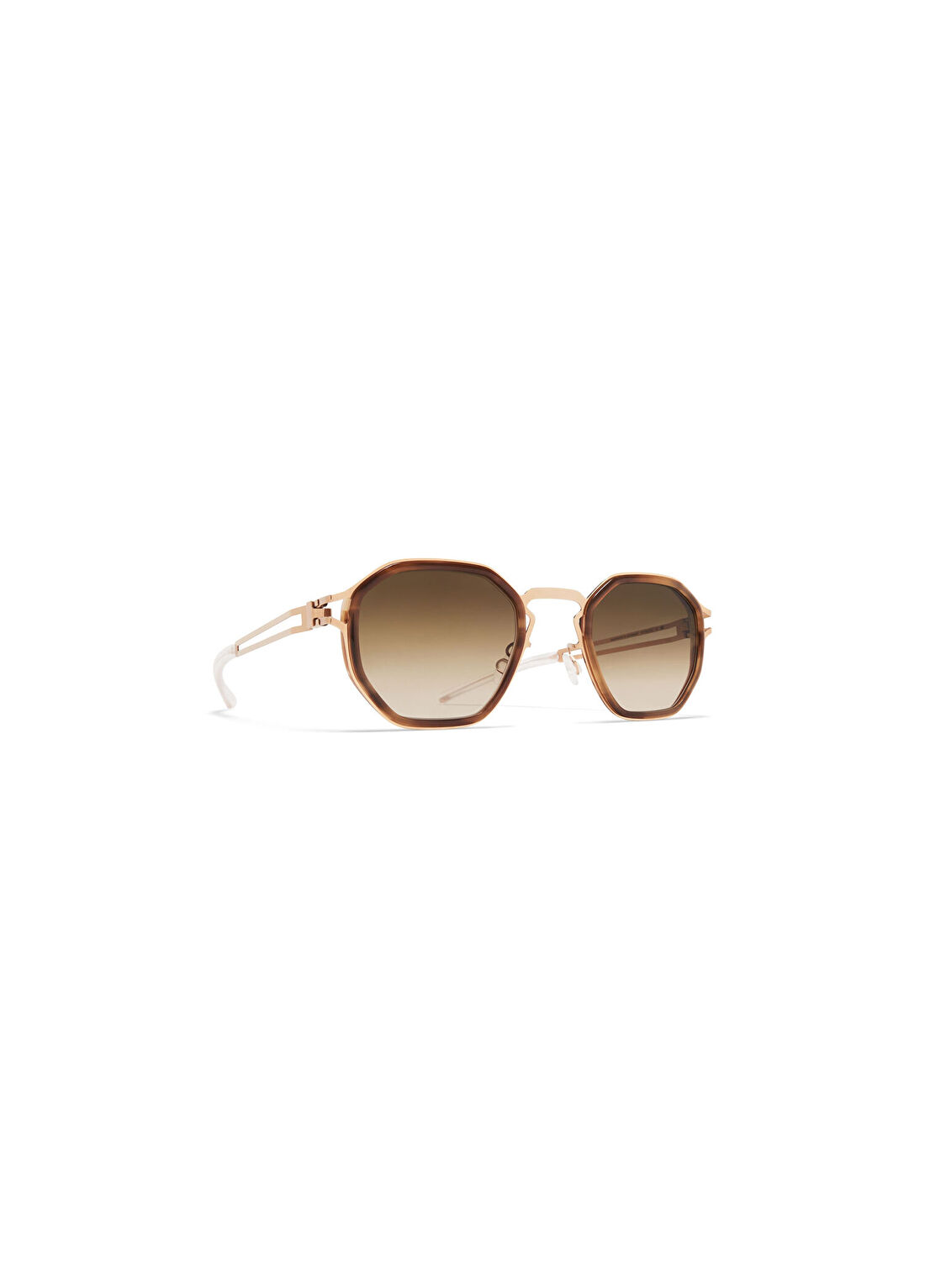 Mykita Gia 796 Champagne Gold Galapagos Metal Unisex Güneş Gözlüğü görsel 2