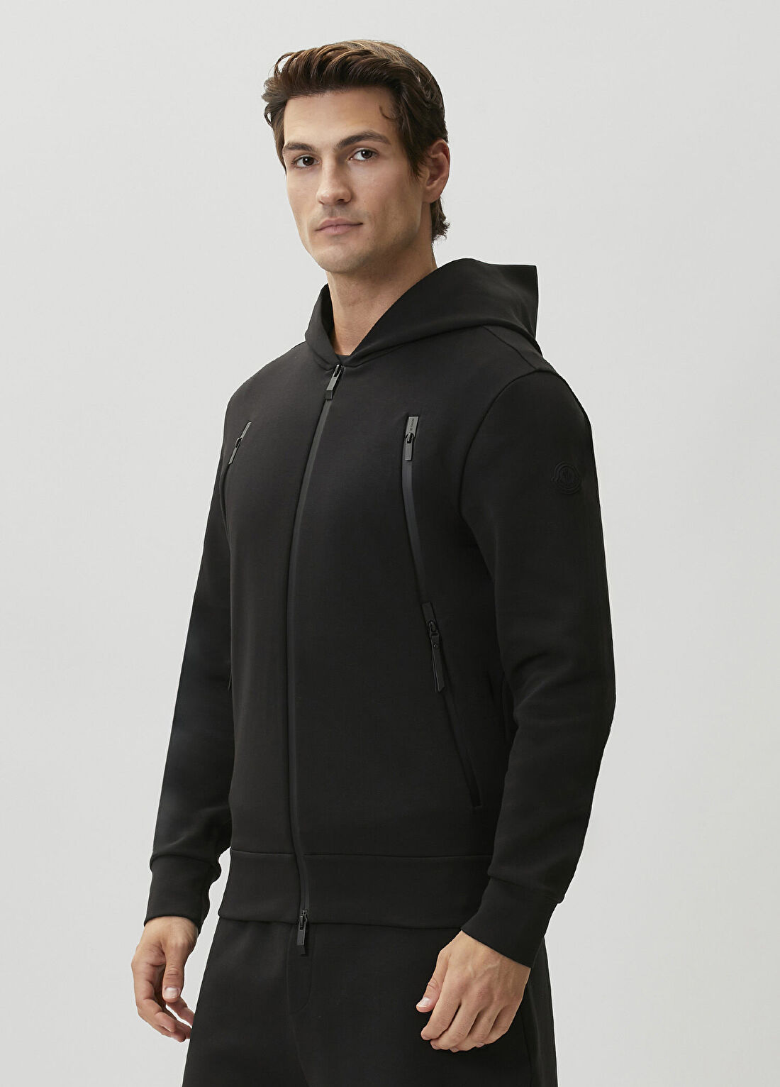 Moncler Siyah Kapüşonlu Sweatshirt görsel 3