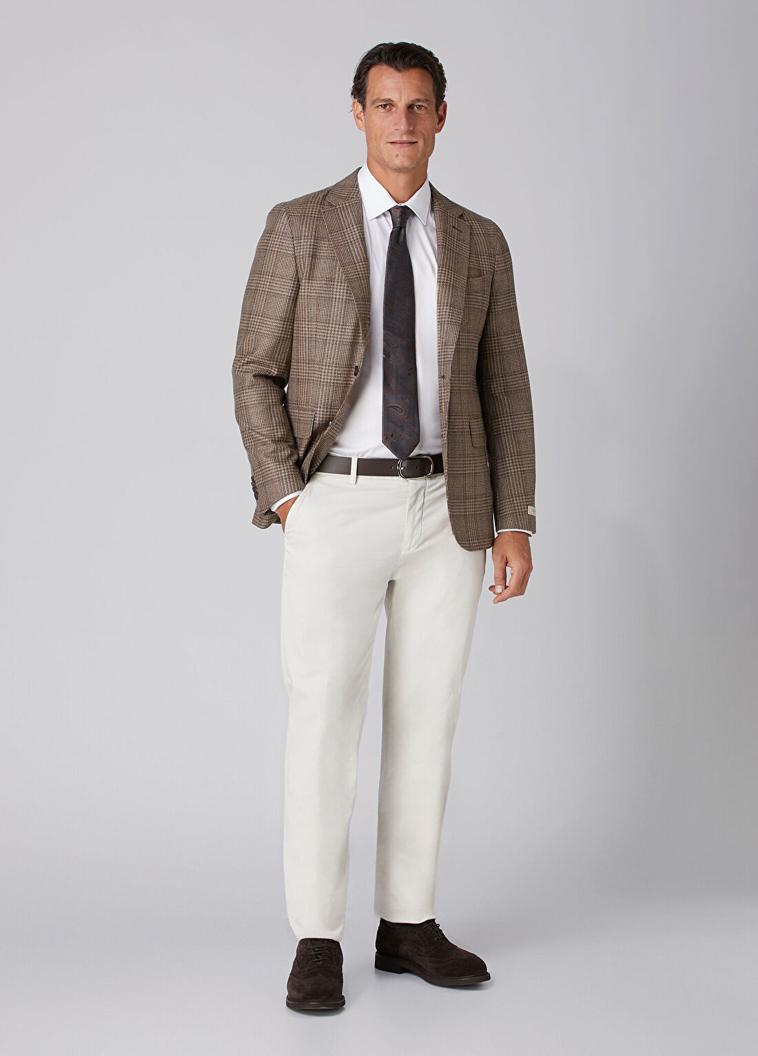 Beymen Collection Drop 7 Camel Ekose Desenli Yün Ceket görsel 3
