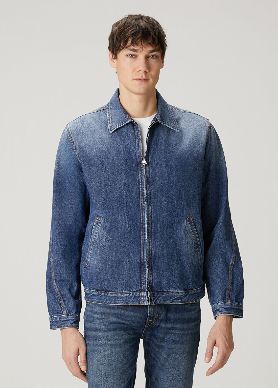 Givenchy Koyu Mavi Denim Ceket görsel 3