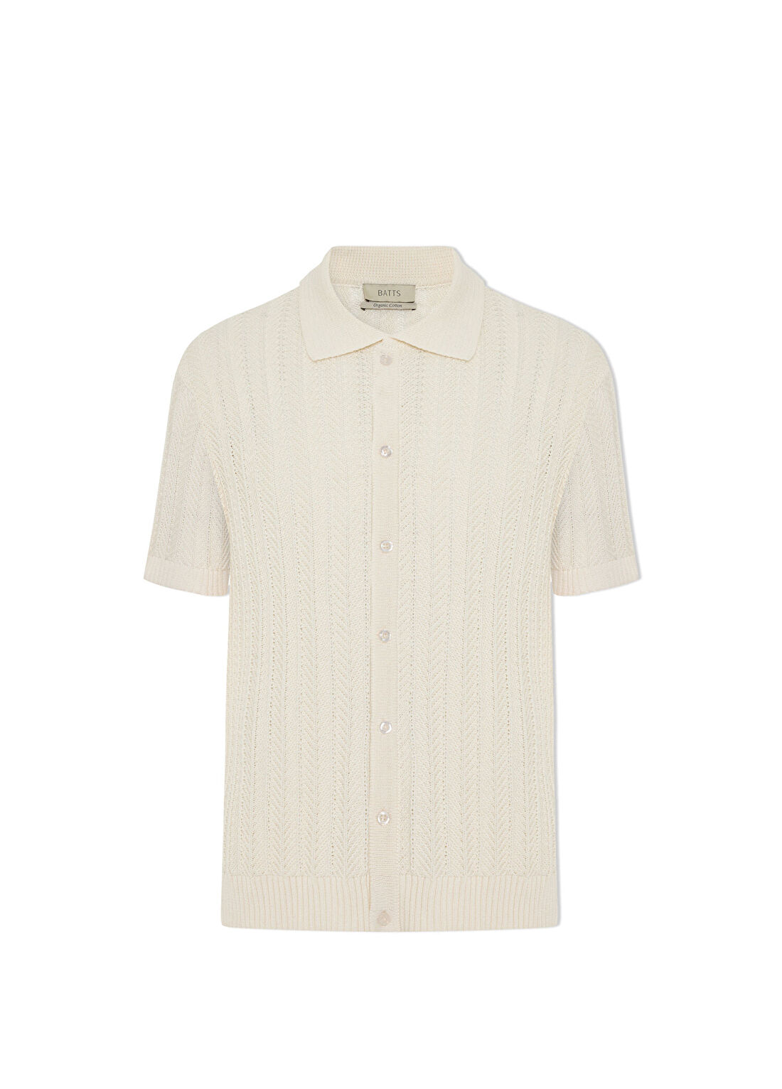 BATTS Hampton Ekru Polo Yaka Kısa Kollu Erkek Triko T-Shirt