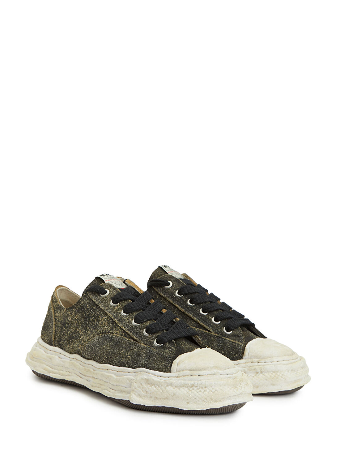 Maison Mihara Yasuhiro Siyah Erkek Deri Sneaker görsel 2