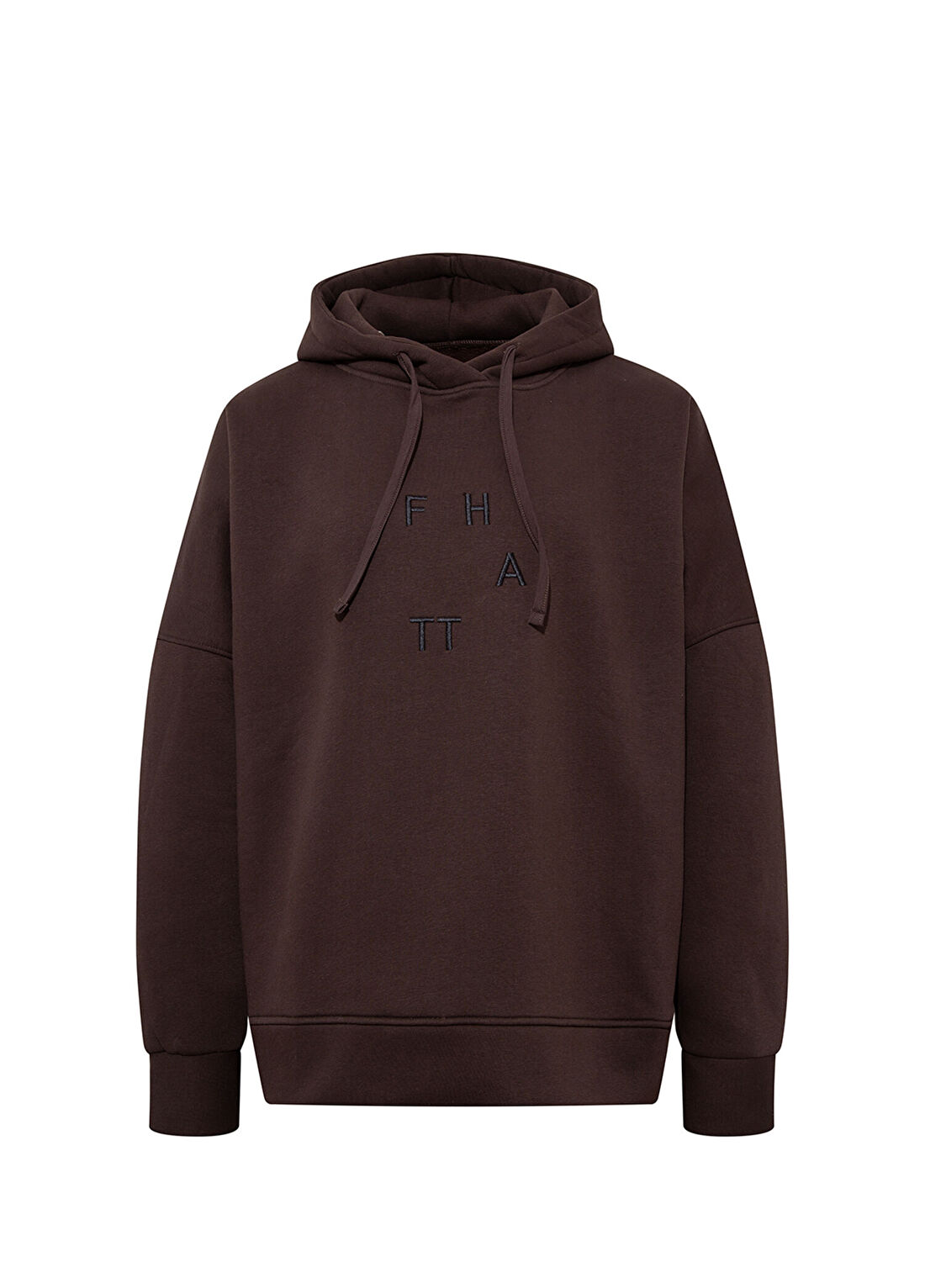 FHATT Together Kahverengi Kapüşonlu Uzun Kollu Erkek Sweatshirt