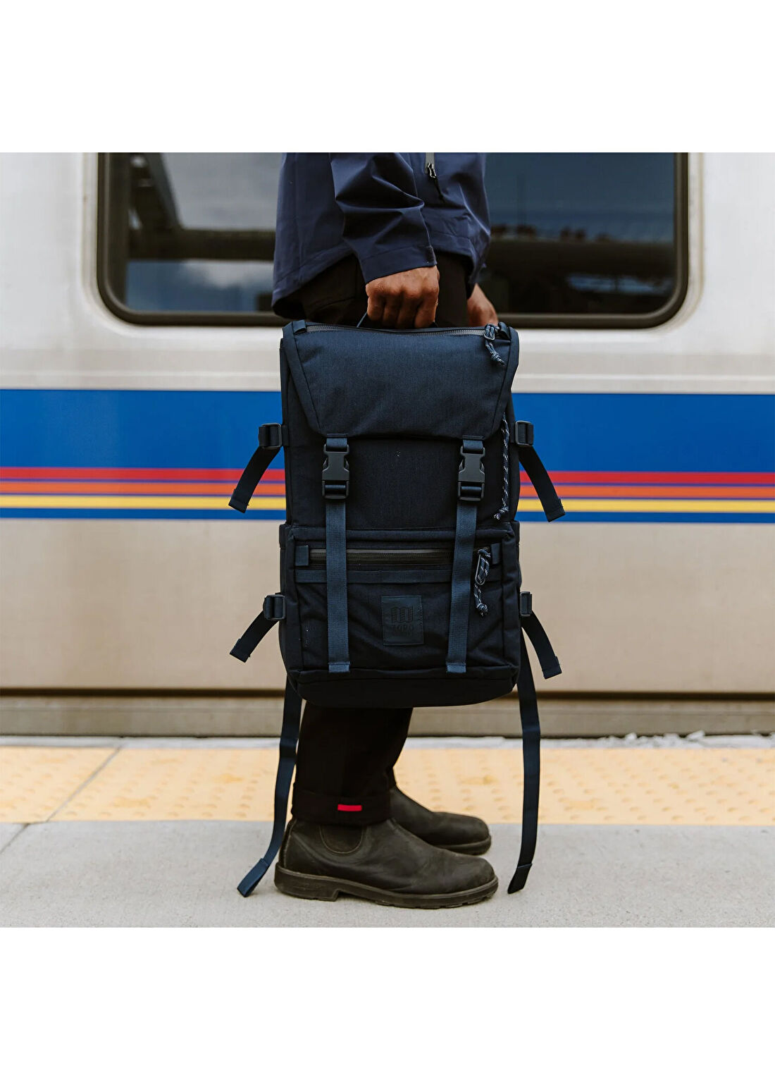Topo Designs Rover Pack Tech Black Siyah Unisex Sırt Çantası görsel 4