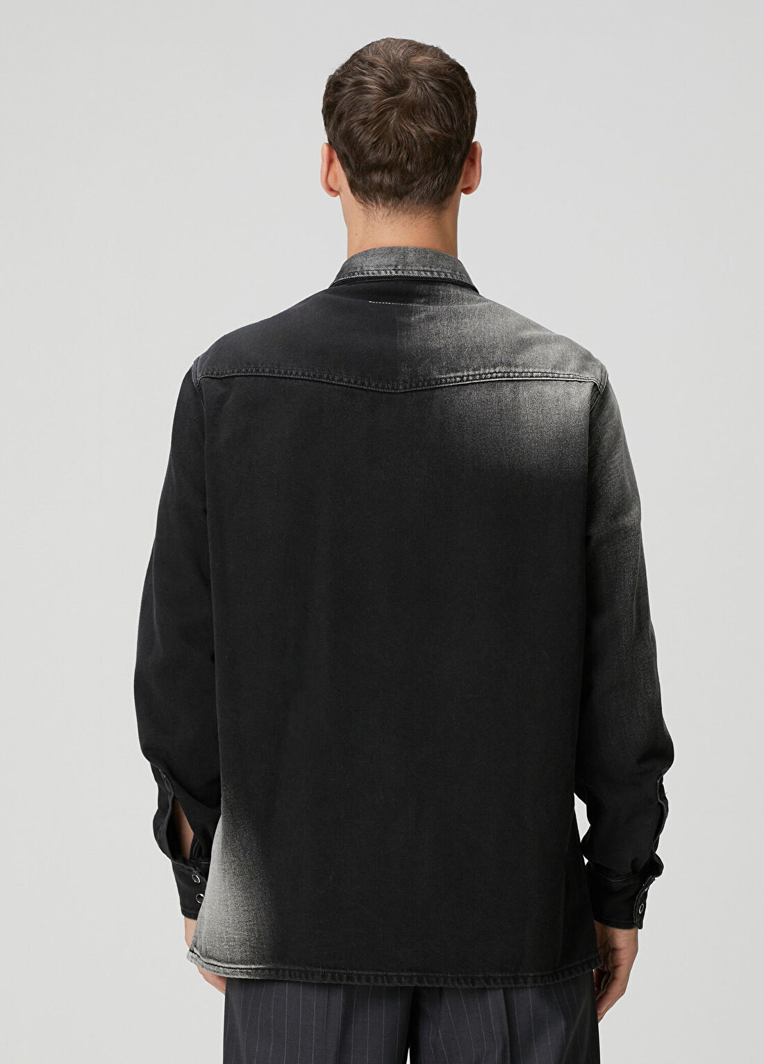 MM6 Maison Margiela Siyah Dış Gömlek görsel 4