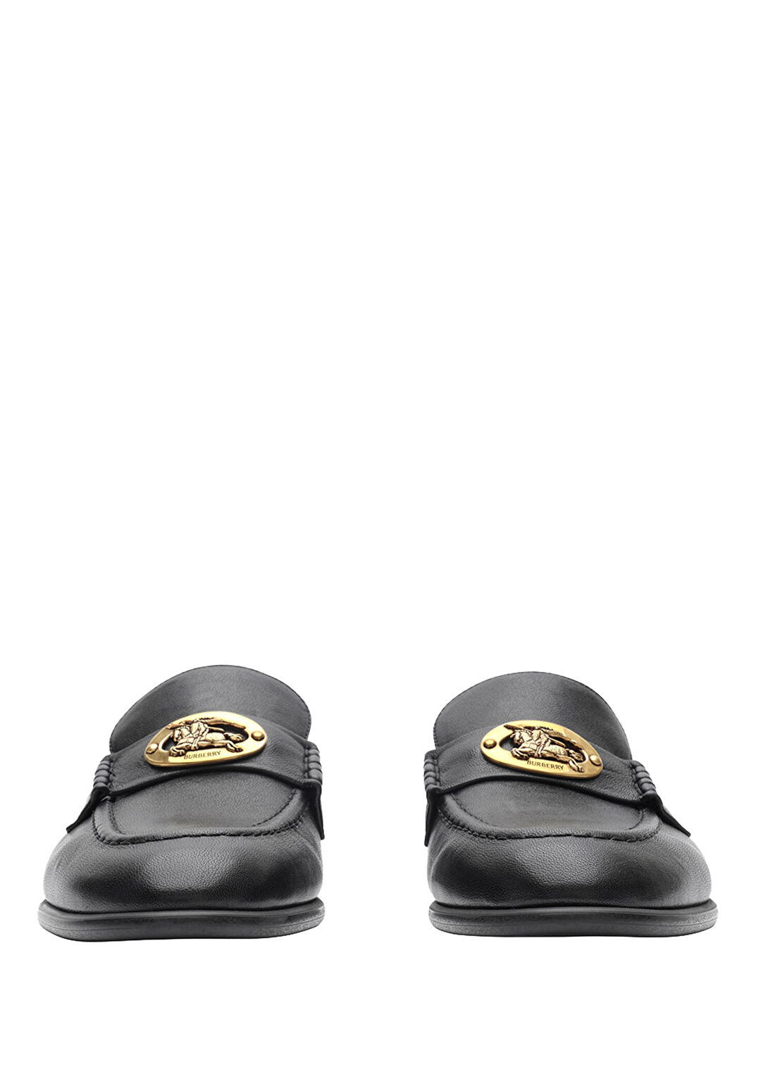Burberry Opal Siyah Deri Kadın Loafer görsel 2