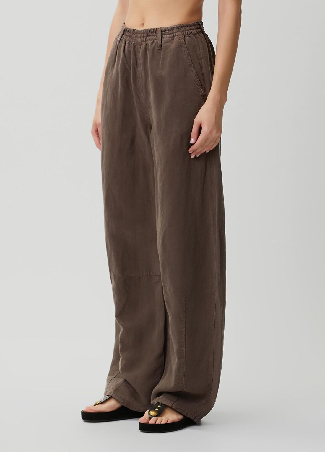 AllSaints Jett Pull On Kahverengi Pantolon görsel 3