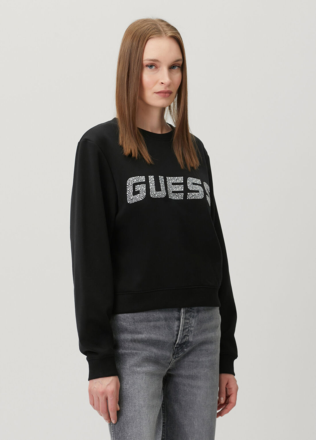 Guess Silvy Siyah Sweatshirt görsel 3