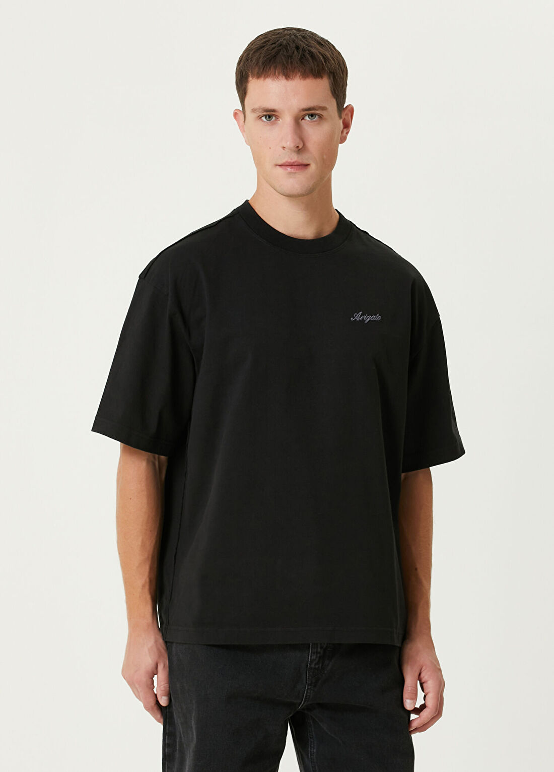 Axel Arigato Siyah Logo Nakışlı T-shirt