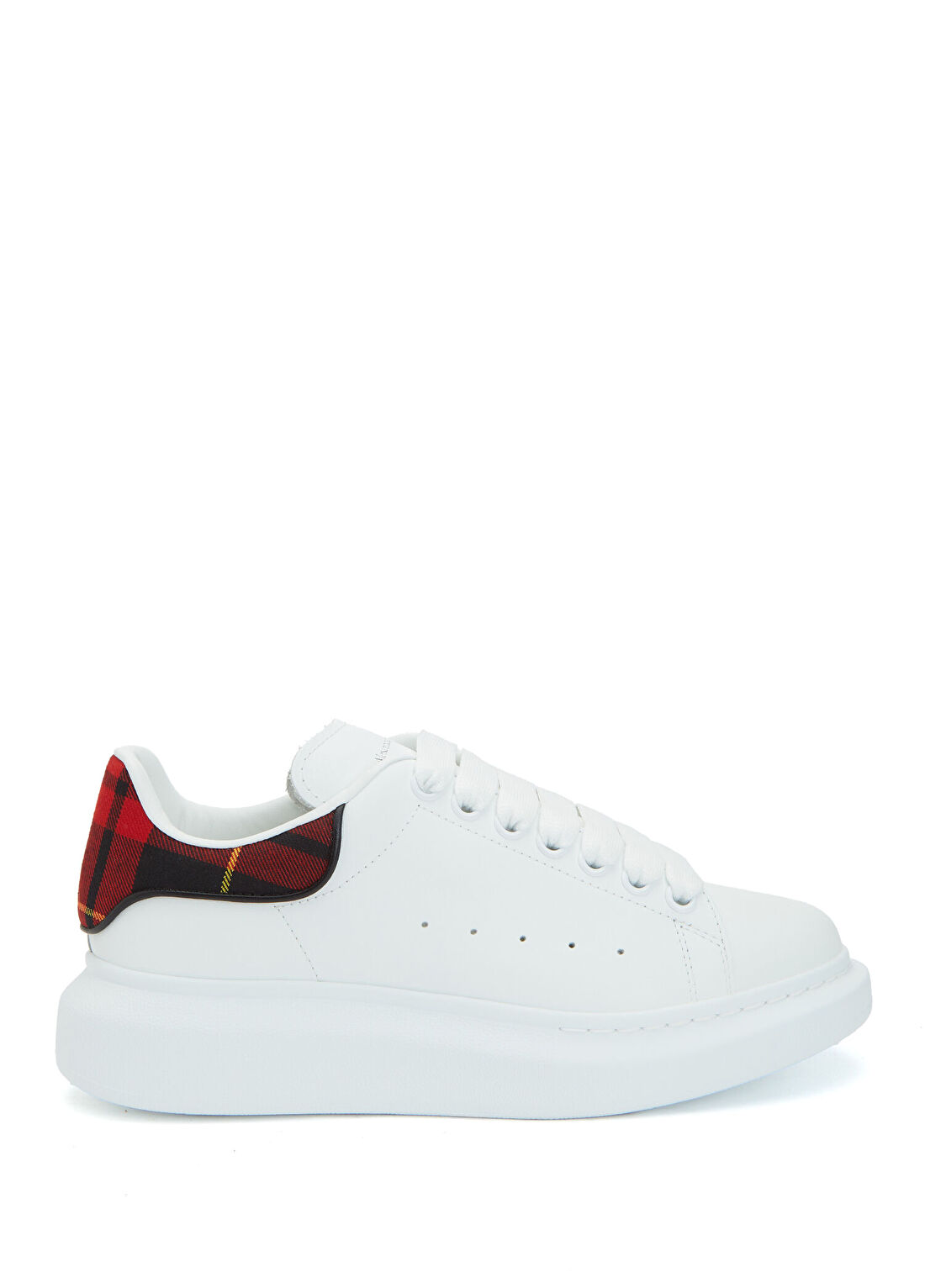 McQueen Oversized Kırmızı Beyaz Kadın Deri Sneaker