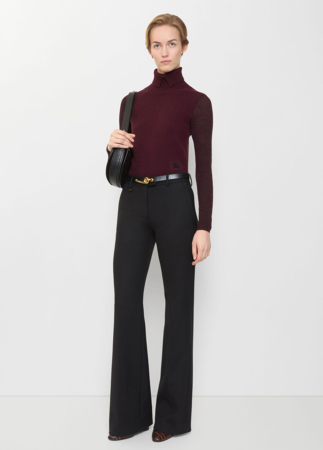 Burberry Wool Blend Tailored Siyah Kadın Pantolon görsel 2