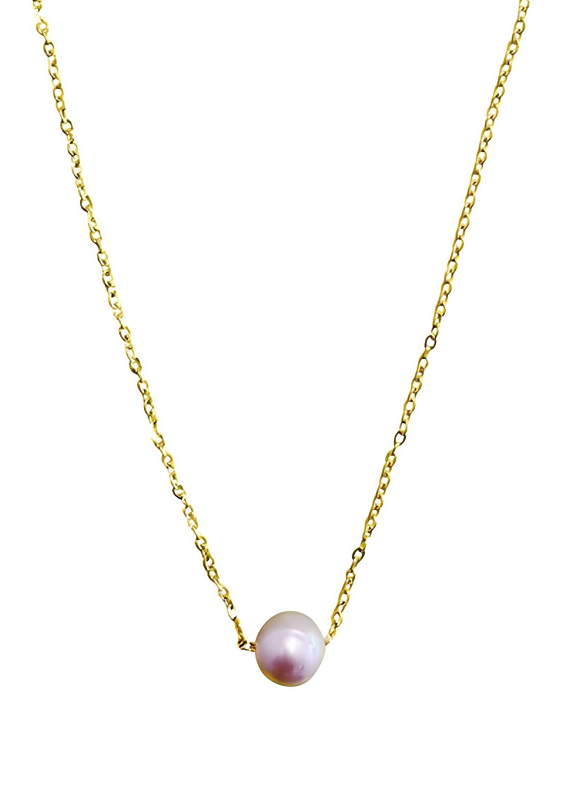 Pera Collection Lena Altın Kaplama Kadın Rose İnci Kolye