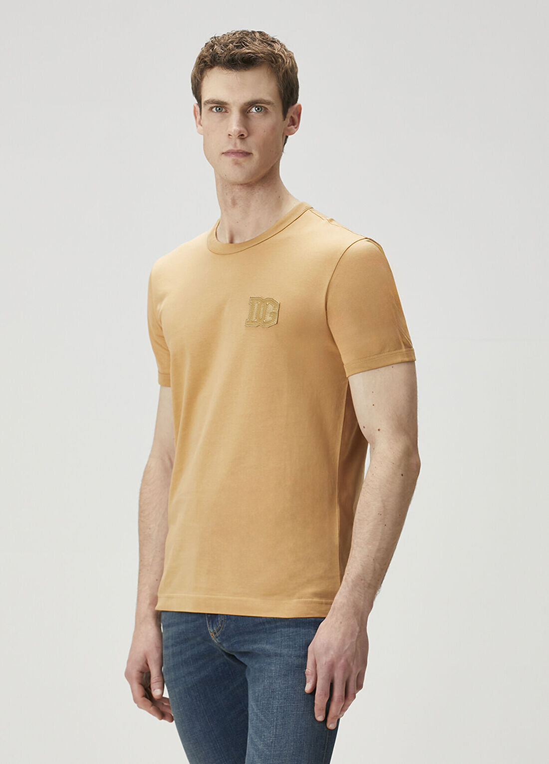 Dolce&Gabbana Sarı Logo Detaylı T-shirt görsel 3