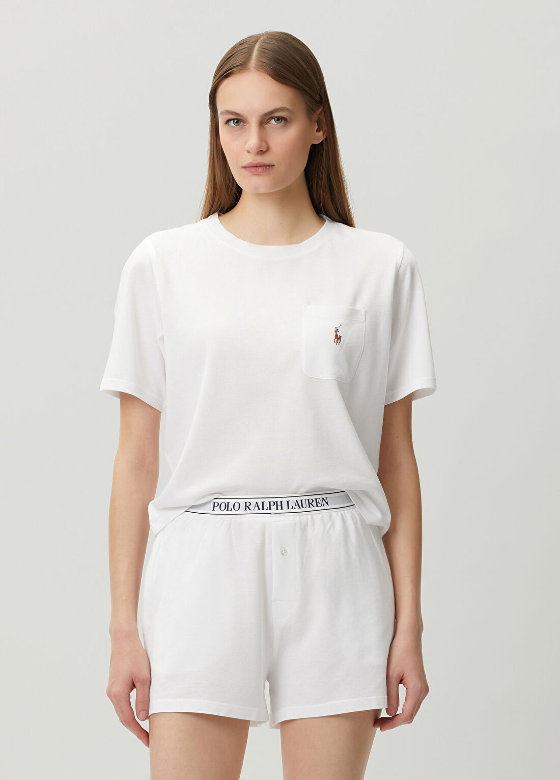 Polo Ralph Lauren-Lingerie Beyaz Pijama Takımı