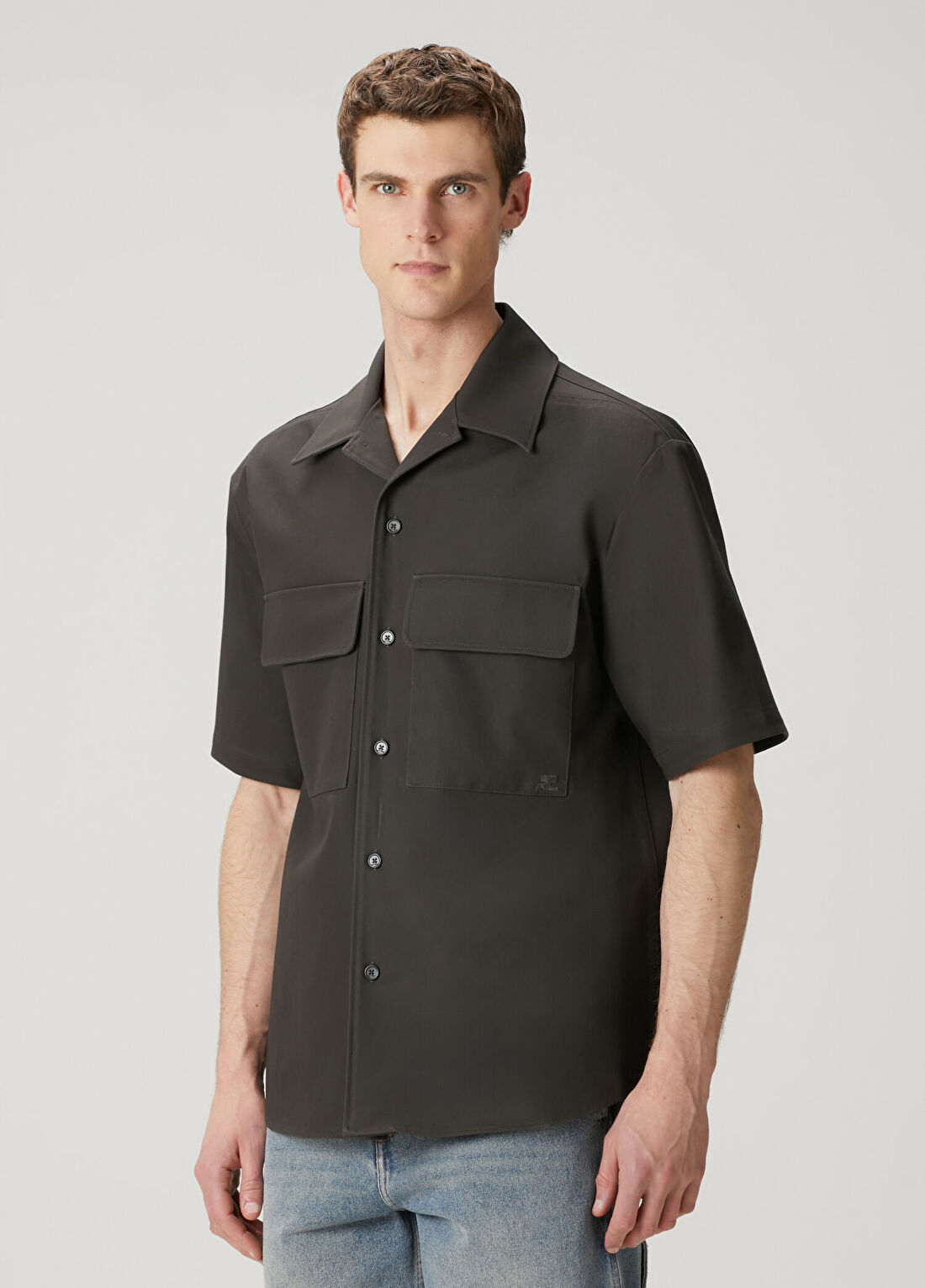 Courreges Skate Siyah Dış Gömlek görsel 3