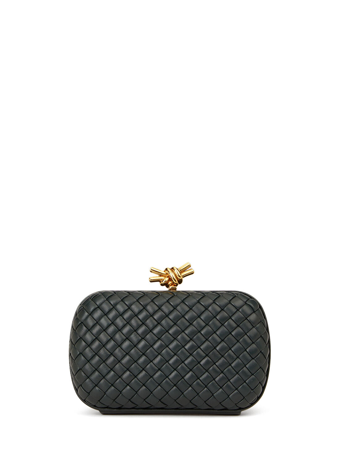 Bottega Veneta Knot Koyu Yeşil Kadın Deri El Portföyü