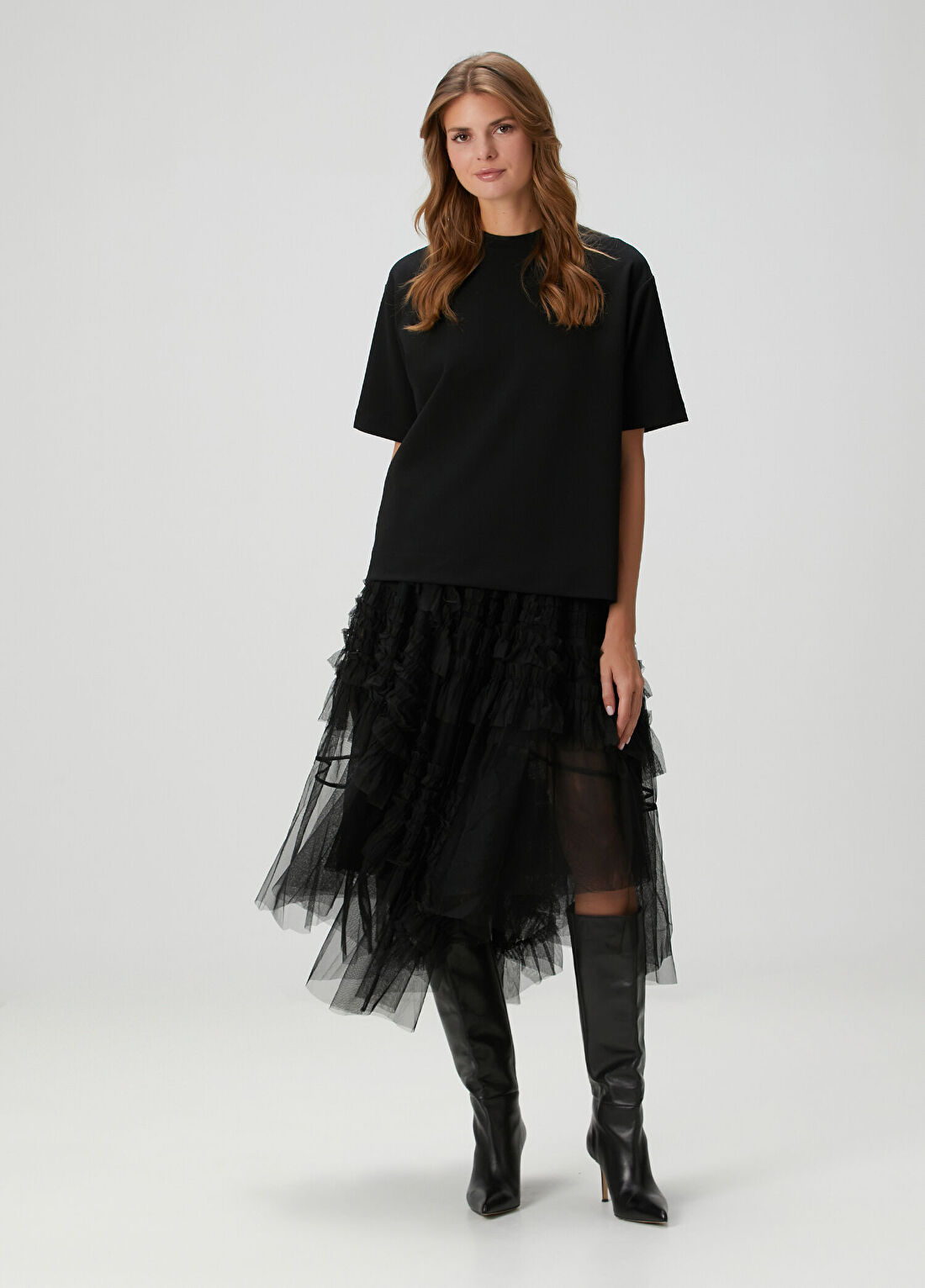 AllSaints Dani Siyah T-shirt görsel 2