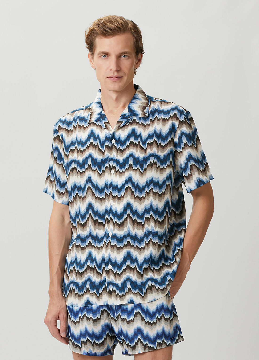 Missoni Çok Renkli Desenli Kısa Kollu Gömlek