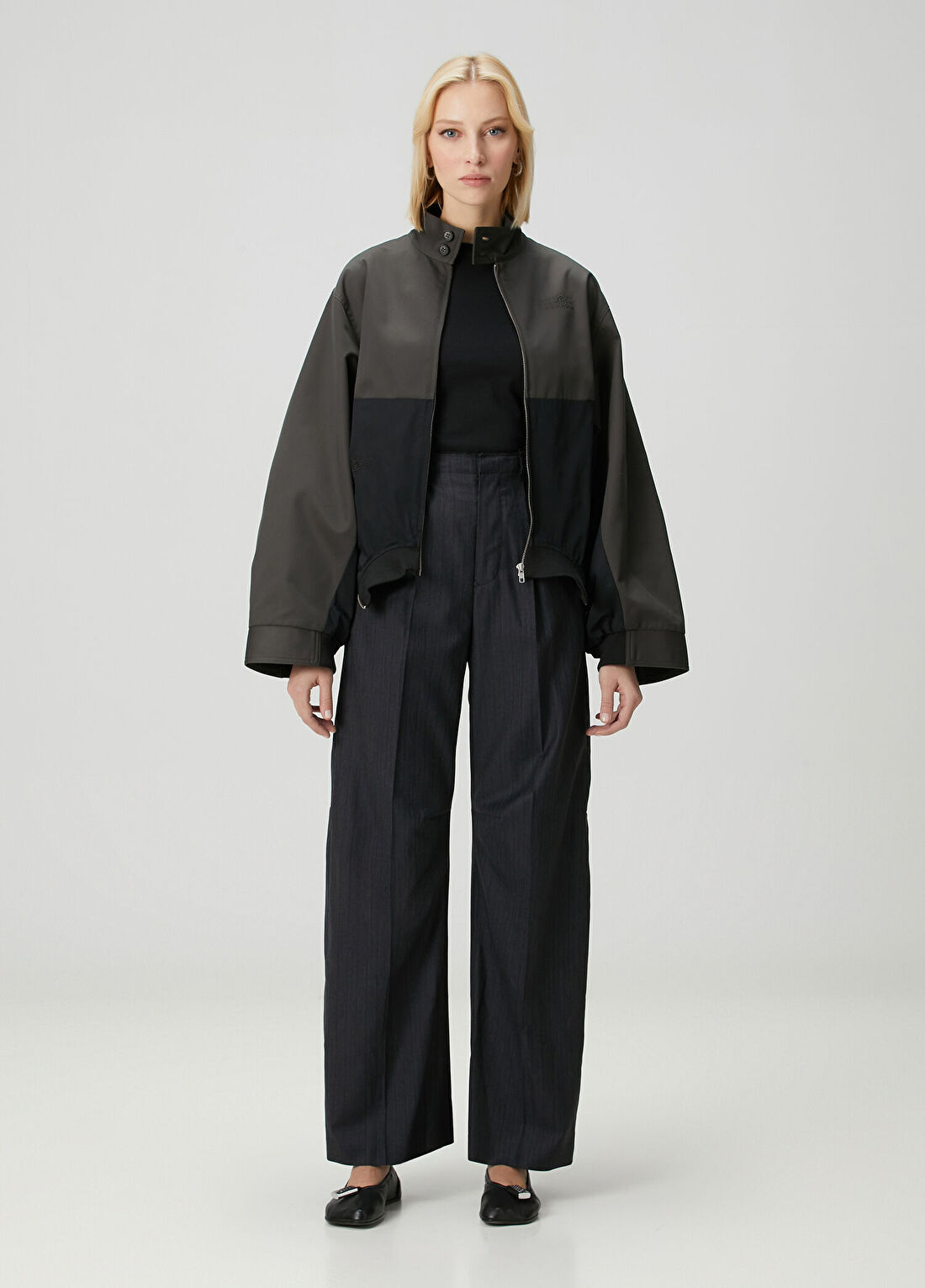 MM6 Maison Margiela Siyah Antrasit Ceket görsel 2
