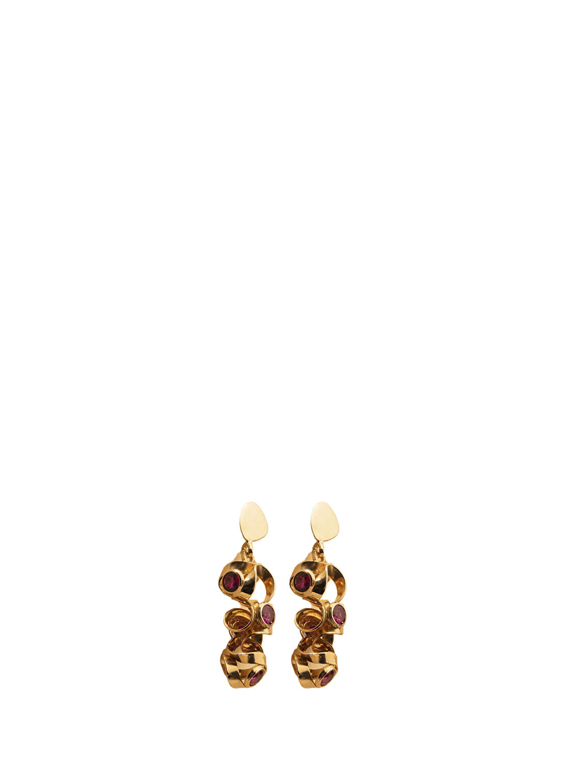 Orena Jewelry Ruby Burgu 14 Ayar Altın Kadın Küpe