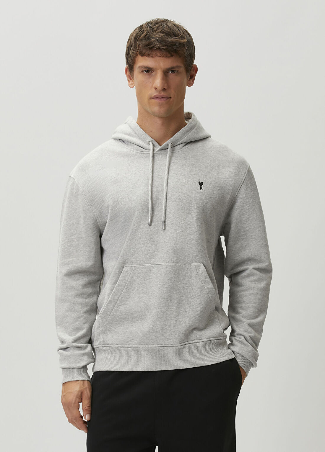 Ami Paris Gri Logo Nakışlı Sweatshirt