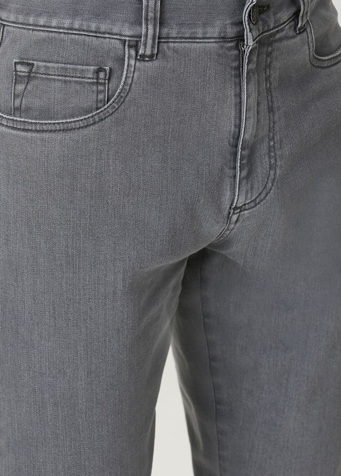 Canali Gri Jean Pantolon görsel 4