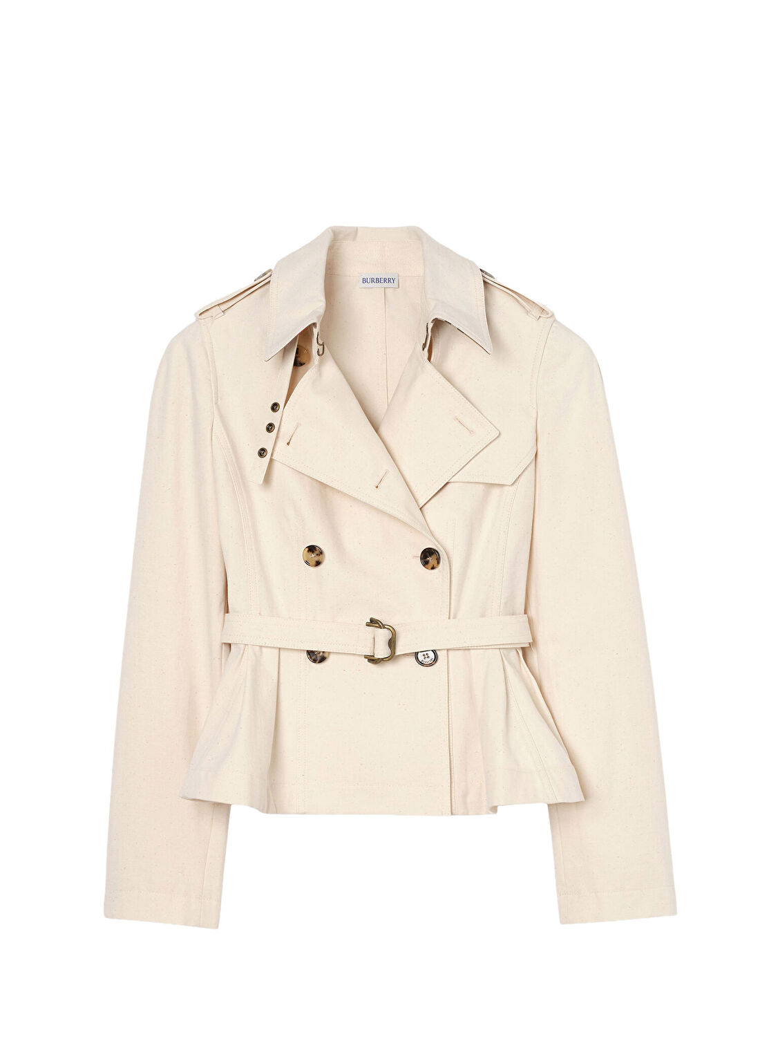 Burberry Cotton Isabella Beyaz Kadın Mont