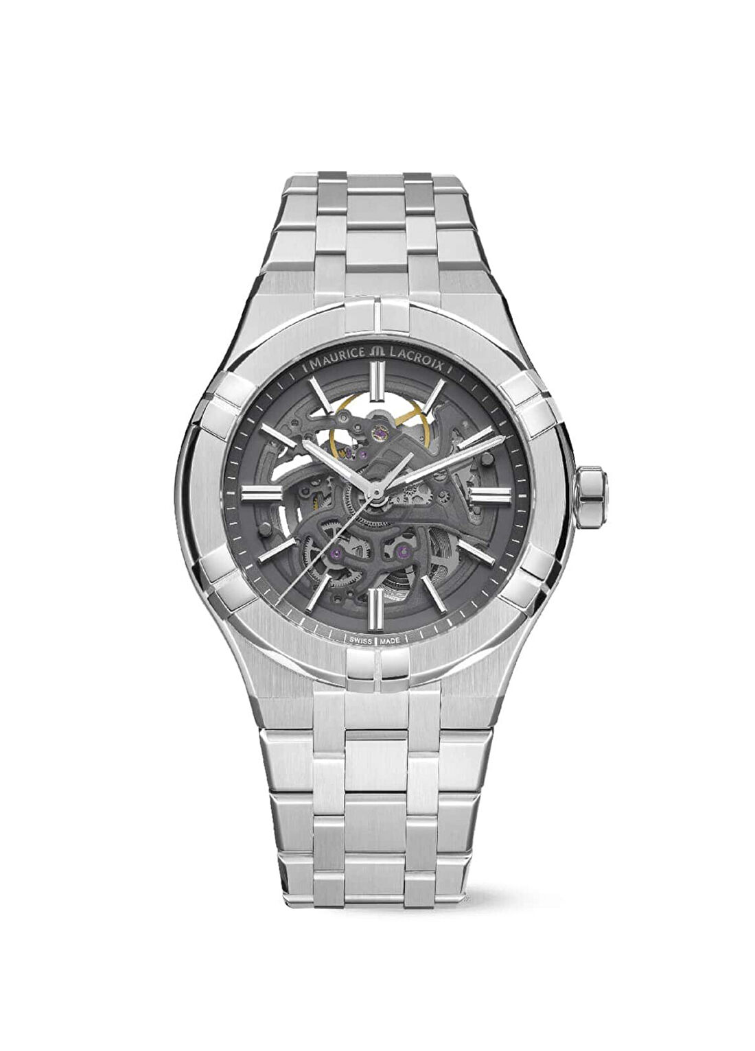 Maurice Lacroix ML-AI6008SS002030-1 Metalik Gri Çelik Erkek Kol Saati