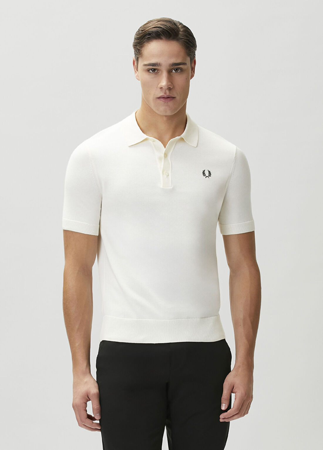 Fred Perry Cotton Ekru Polo T-shirt