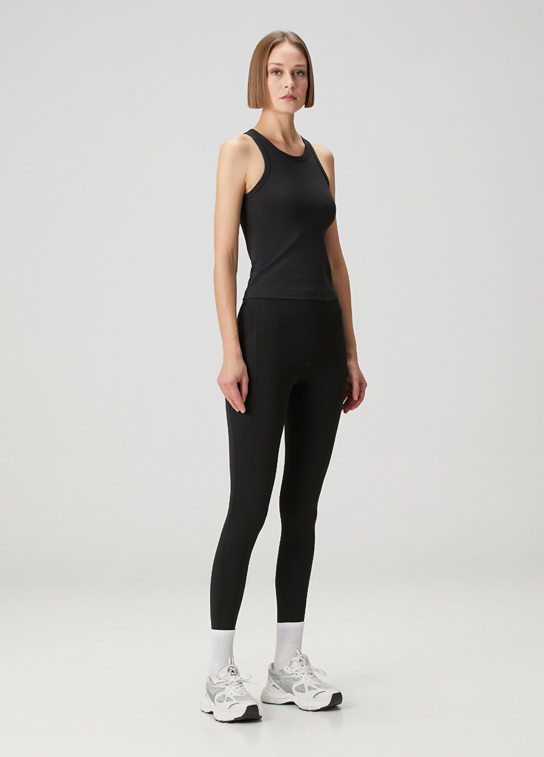 lululemon Align Waist-Length Siyah Racerback Atlet görsel 2